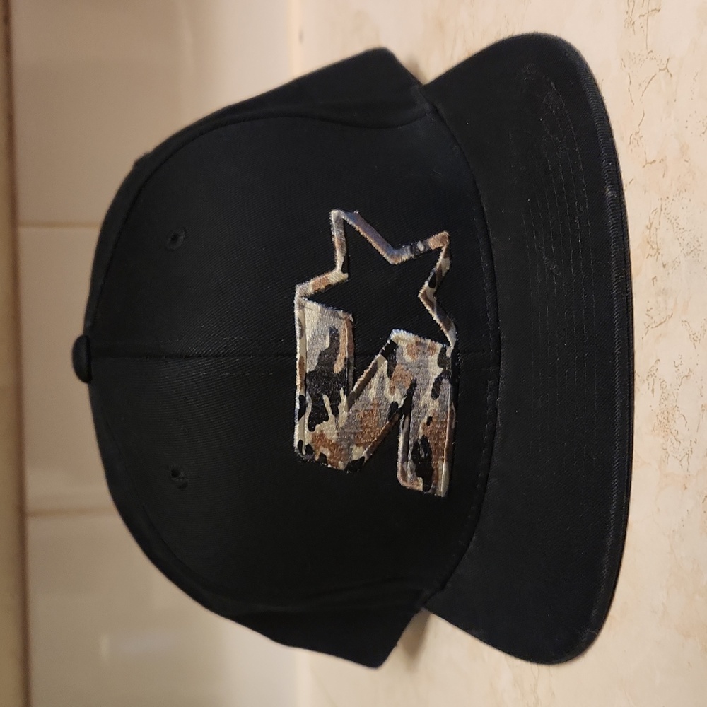 Starter Black Camo Logo Adjustable Snapback Hat Vintage Y2K